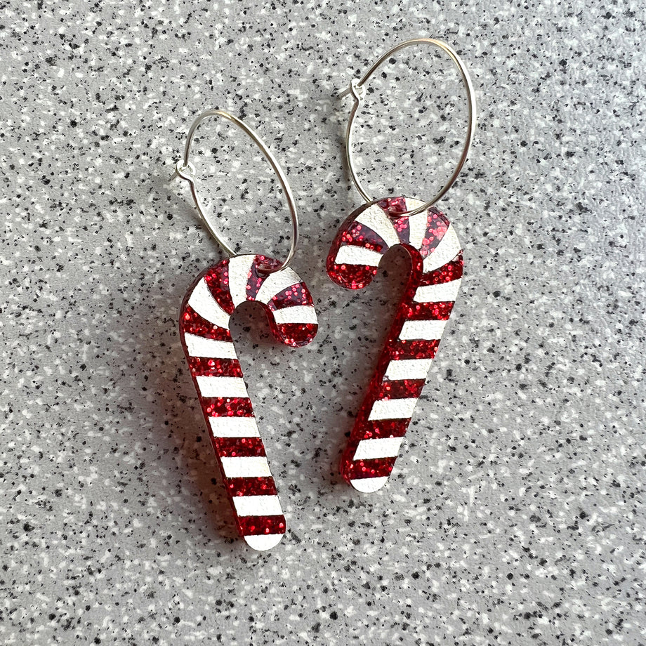 Scented Candy Cane Earrings – Tiny Hands